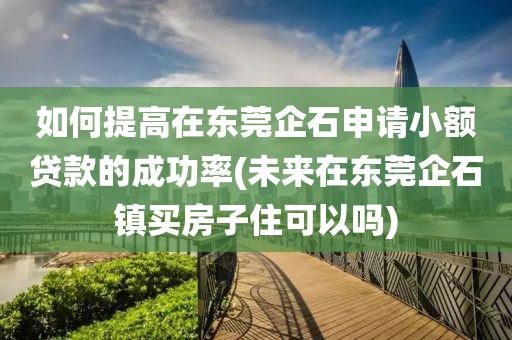 如何提高在东莞企石申请小额贷款的成功率(未来在东莞企石镇买房子住可以吗)